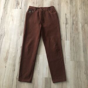 Cache Brown Jeans with Patterned Pocket